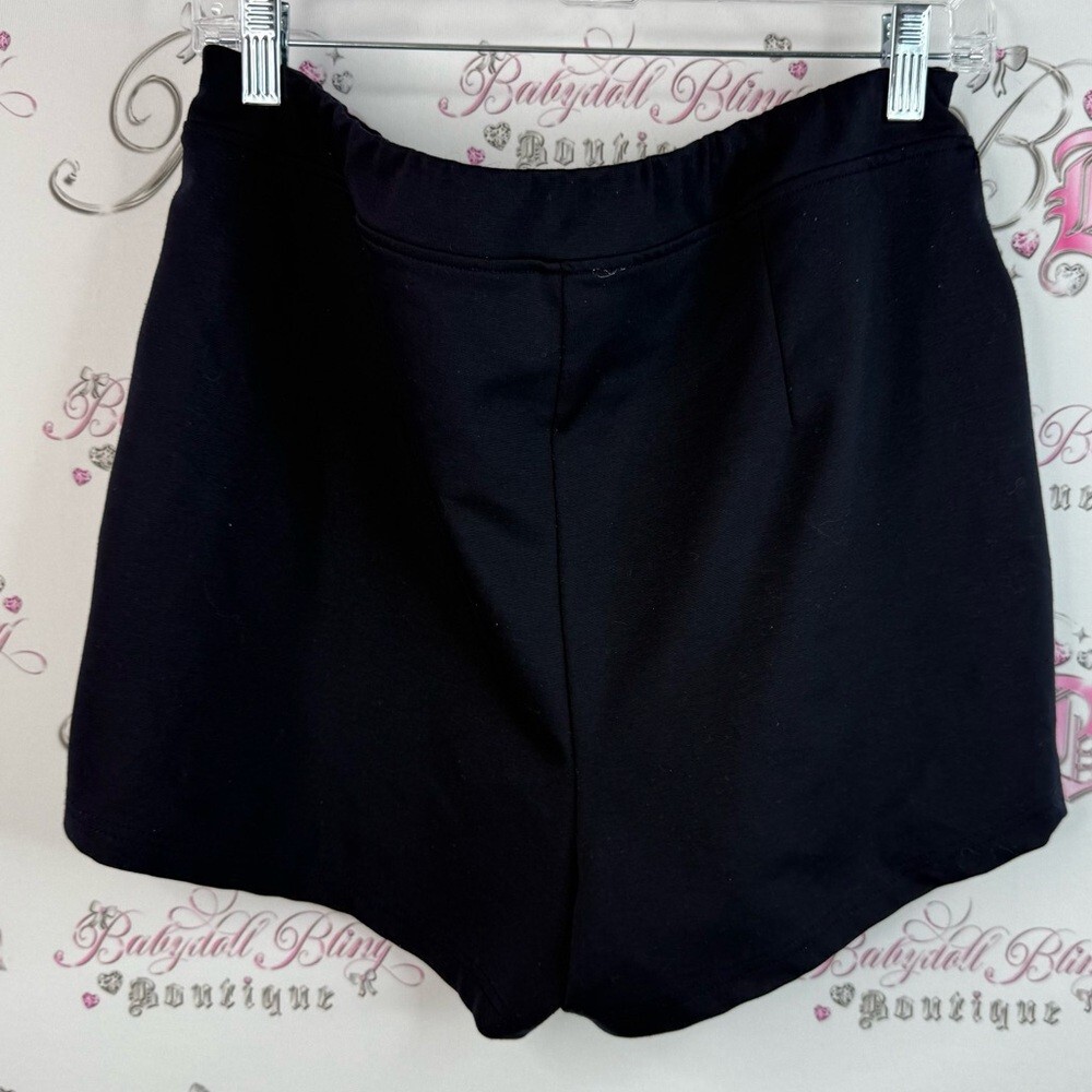 Lily Morgan shorts dark Navy blue High Waist Shorts flowy